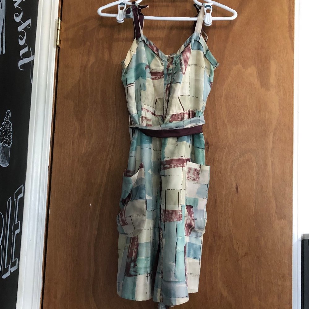 Anthropologie (Maeve) silk tie dress, size 0